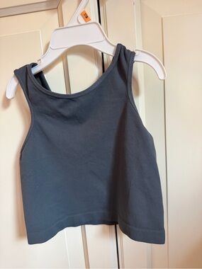 Grey Girls Stretchy Tank Top